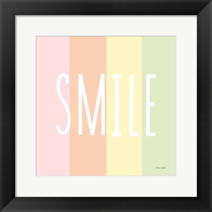 Framed Smile Rainbow Print