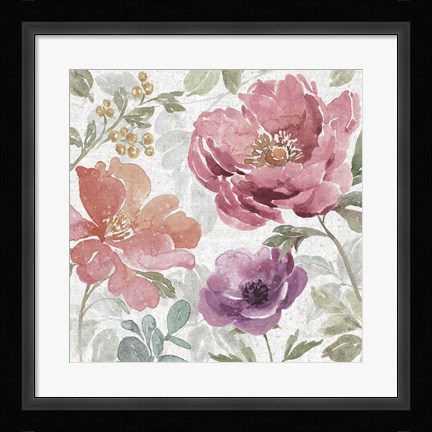 Framed Springtime Bloom III Dark Print