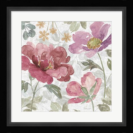 Framed Springtime Bloom II Dark Print