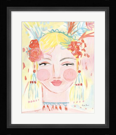 Framed Boho Lady I Print