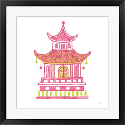 Framed Everyday Chinoiserie II Pink Print