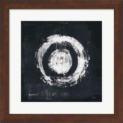 Framed Zen Circle II Black Crop Print