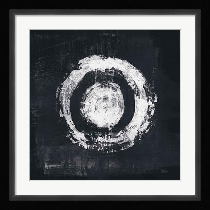 Framed Zen Circle II Black Crop Print