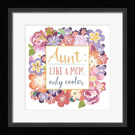 Framed Flourish Aunt Inspiration I Print