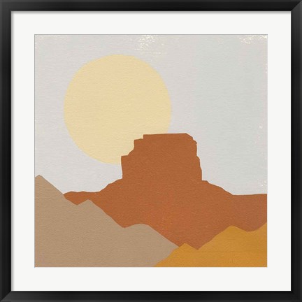 Framed Desert Sun III Print