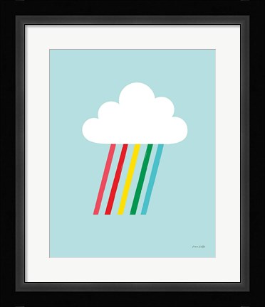 Framed Rainbow Rays II Print