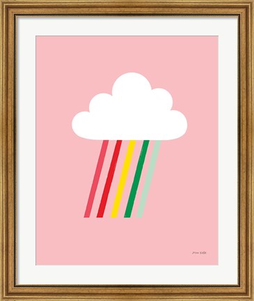 Framed Rainbow Rays I Print