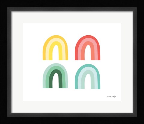 Framed Rainbow Colors I Print