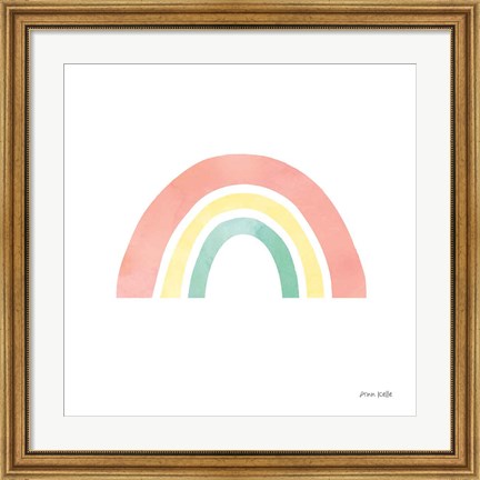 Framed Pastel Rainbow I Print