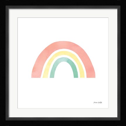 Framed Pastel Rainbow I Print