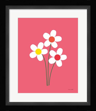 Framed Daisies I Print