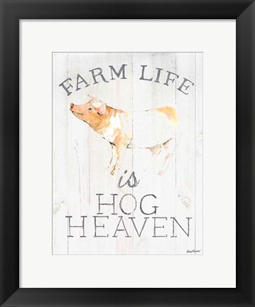 Framed Farm Life wood Print
