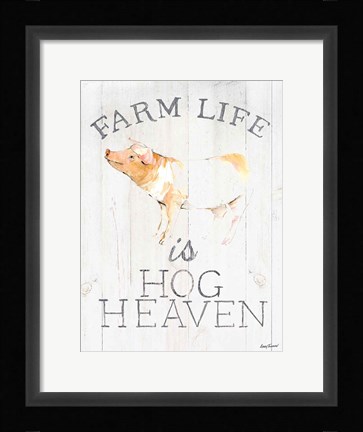 Framed Farm Life wood Print