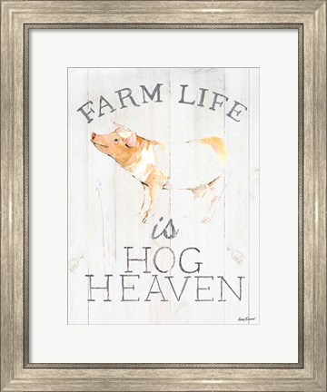 Framed Farm Life wood Print