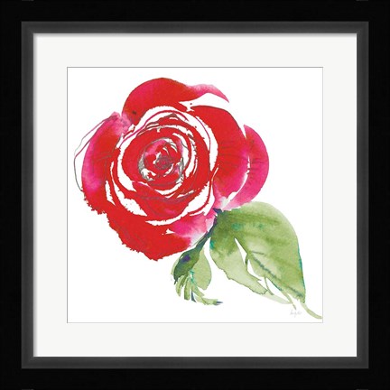 Framed Bold Roses III Print
