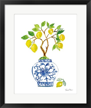 Framed Lemon Chinoiserie II Print
