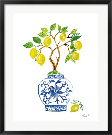 Framed Lemon Chinoiserie II Print