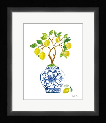 Framed Lemon Chinoiserie II Print