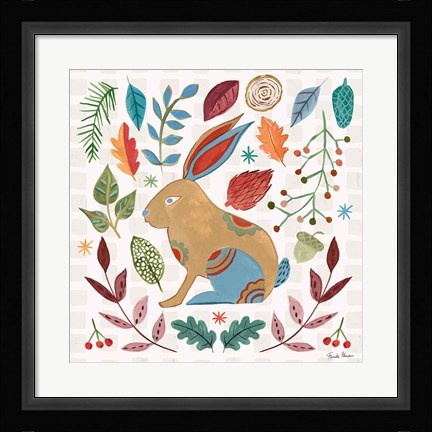 Framed Whimsical Woodland V Print