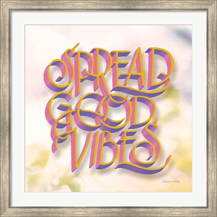 Framed Spread Good Vibes Print