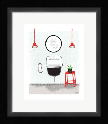 Framed Bold Bath II Print