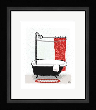 Framed Bold Bath I Print