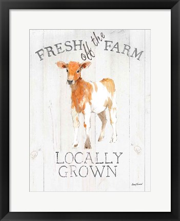 Framed Fresh off the Farm wood Print