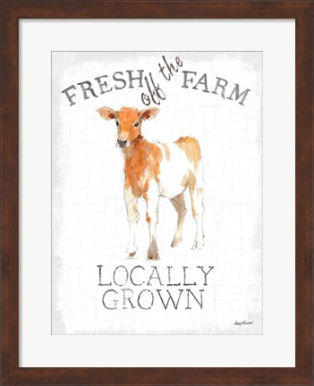 Framed Fresh off the Farm enamel Print