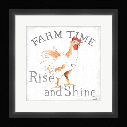 Framed Farm Time enamel Print
