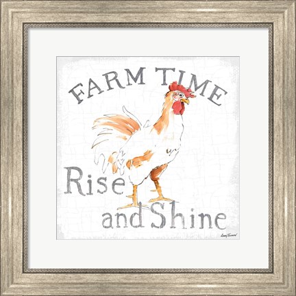 Framed Farm Time enamel Print