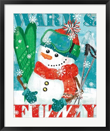 Framed Snowy Fun III Print
