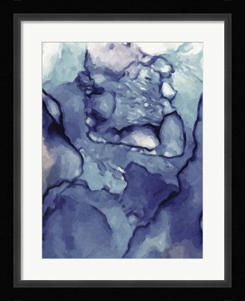 Framed Blue Watercolor Print