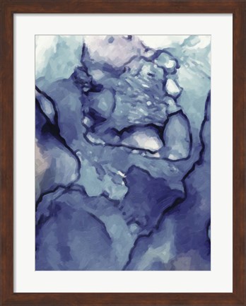 Framed Blue Watercolor Print
