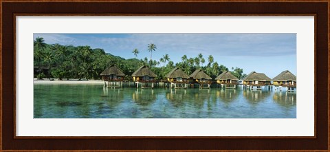 Framed Lagoon Resort, Island, Water, Beach, Bora Bora, French Polynesia, Print