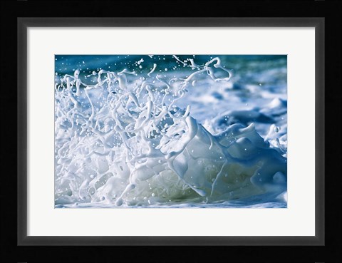 Framed Foam Splashes In The Sea Print