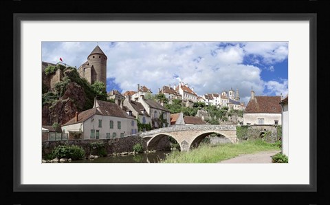 Framed Bridge Over A River, Pinard Bridge, France Print
