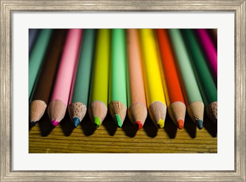 Framed Set Of Colored Pencils Print
