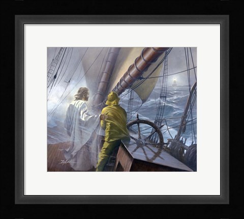 Framed At The Helm Print