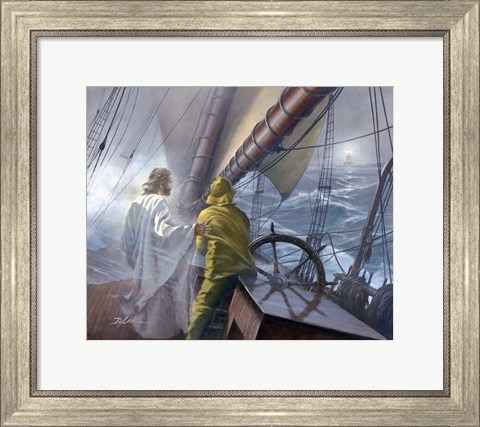 Framed At The Helm Print