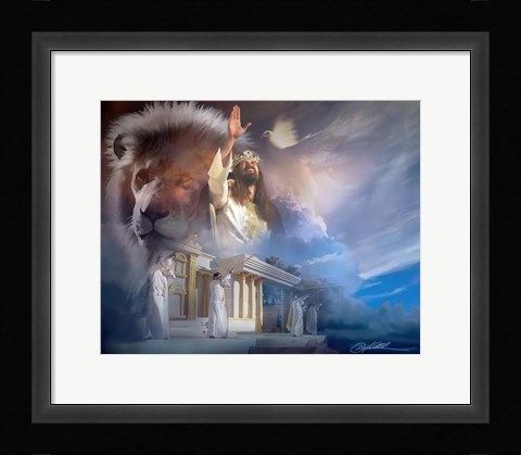 Framed Lion Of Judah Print