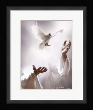 Framed Receiving The Spirit Print