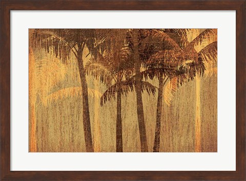 Framed Sunset Palms III Print