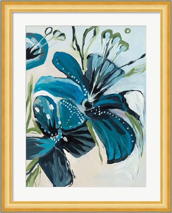 Framed Flowers of Azure I Print