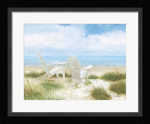 Framed Beach Chairs Print