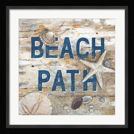 Framed Beach Path Print