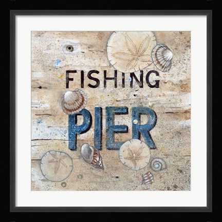 Framed Fishing Pier Print