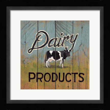 Framed Dairy Products Print