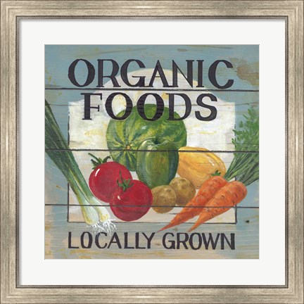 Framed Organic Foods Print
