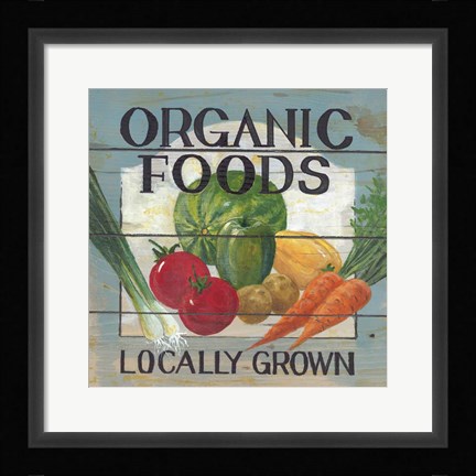 Framed Organic Foods Print