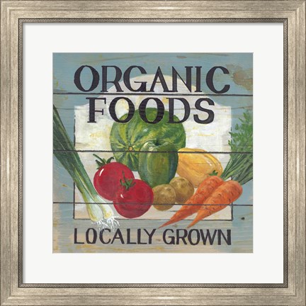 Framed Organic Foods Print